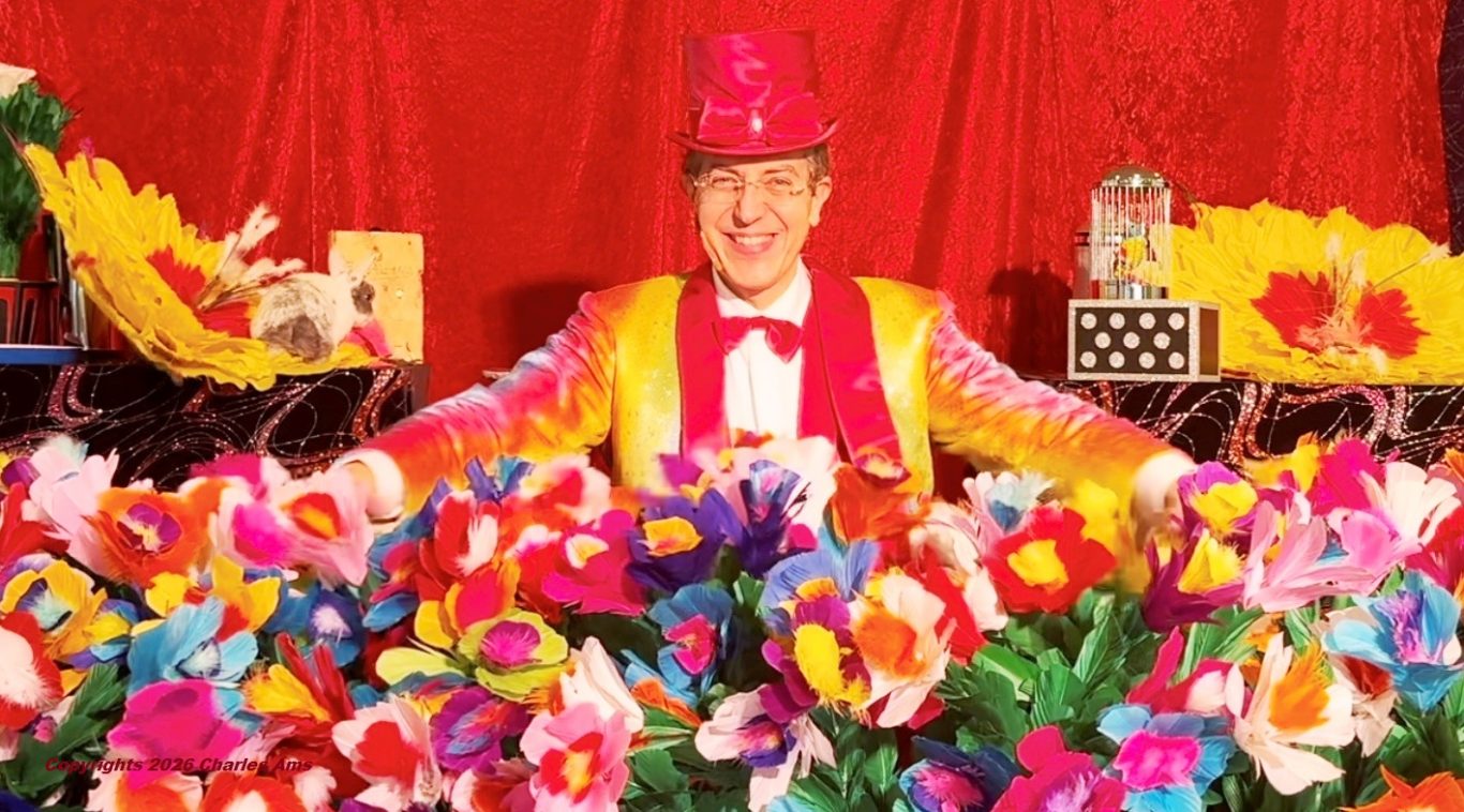 Des milliers de fleurs dans ce spectacle magie enfant pour école et centre de loisirs anniversaire à 75017 Paris du magicien 75 Charles Ams Des milliers de fleurs dans ce spectacle magie enfant pour école et centre de loisirs anniversaire à 75017 Paris du magicien 75 Charles Ams